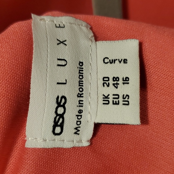 ASOS luxe curve pink open back bell sleeve mini dress - Picture 8 of 9